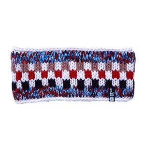 Icewear‎ Women's Blue Red Colorful Valey Handknit Wool Headband Cozy Fall Chic
